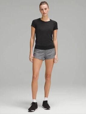 lululemon athletica Heathered Gray Speed-up Speed Shorts 4” inseam